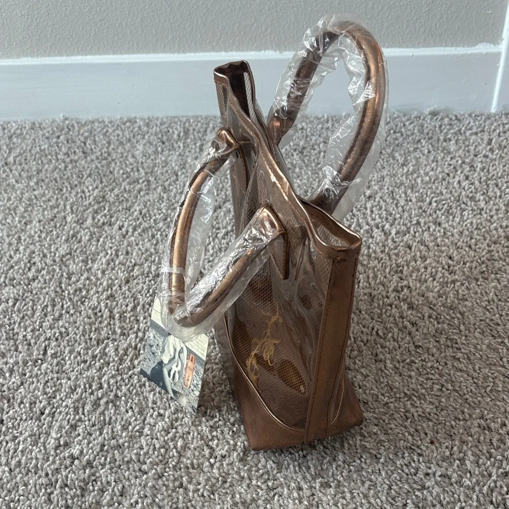 Guess Women's Brown Mesh small Tote bag - Picture 4 of 5
